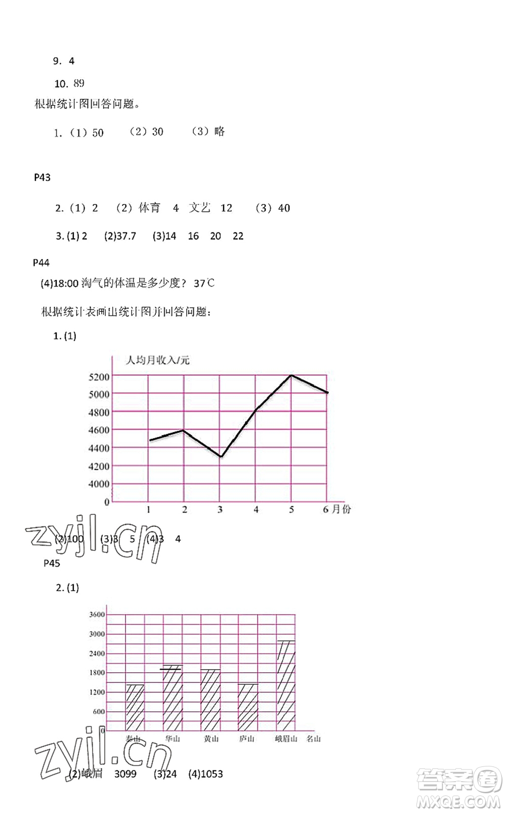 中西書(shū)局2022精彩假期暑假篇四年級(jí)合訂本通用版答案