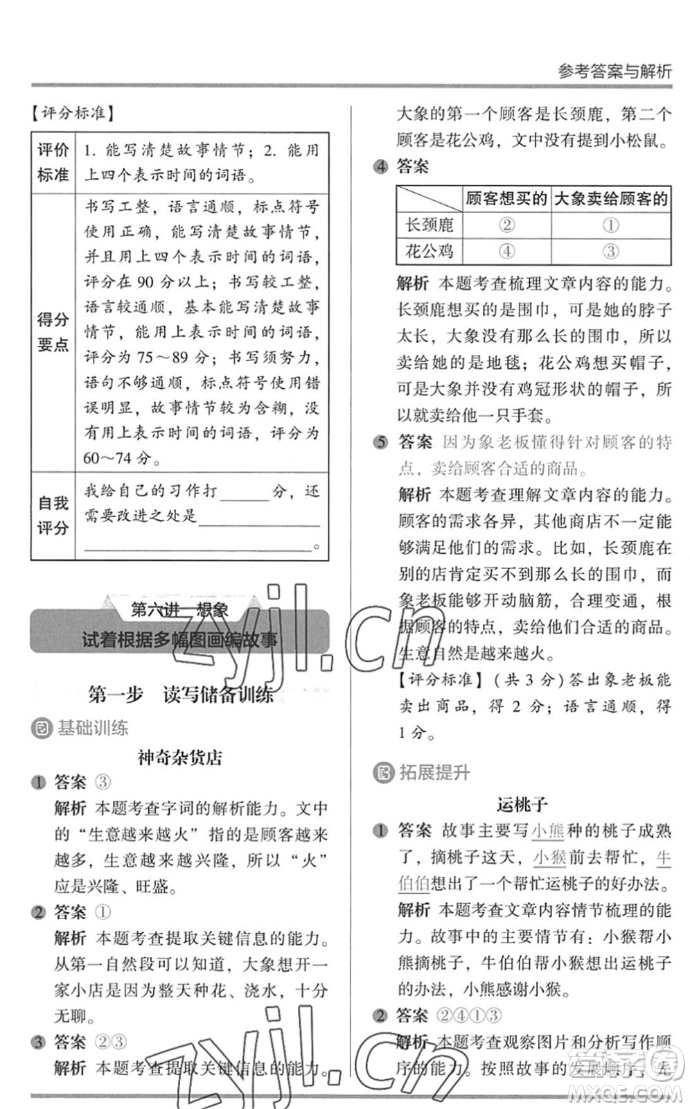 湖南師范大學(xué)出版社2022木頭馬閱讀力測評暑假讀寫輔導(dǎo)二年級語文通用版答案