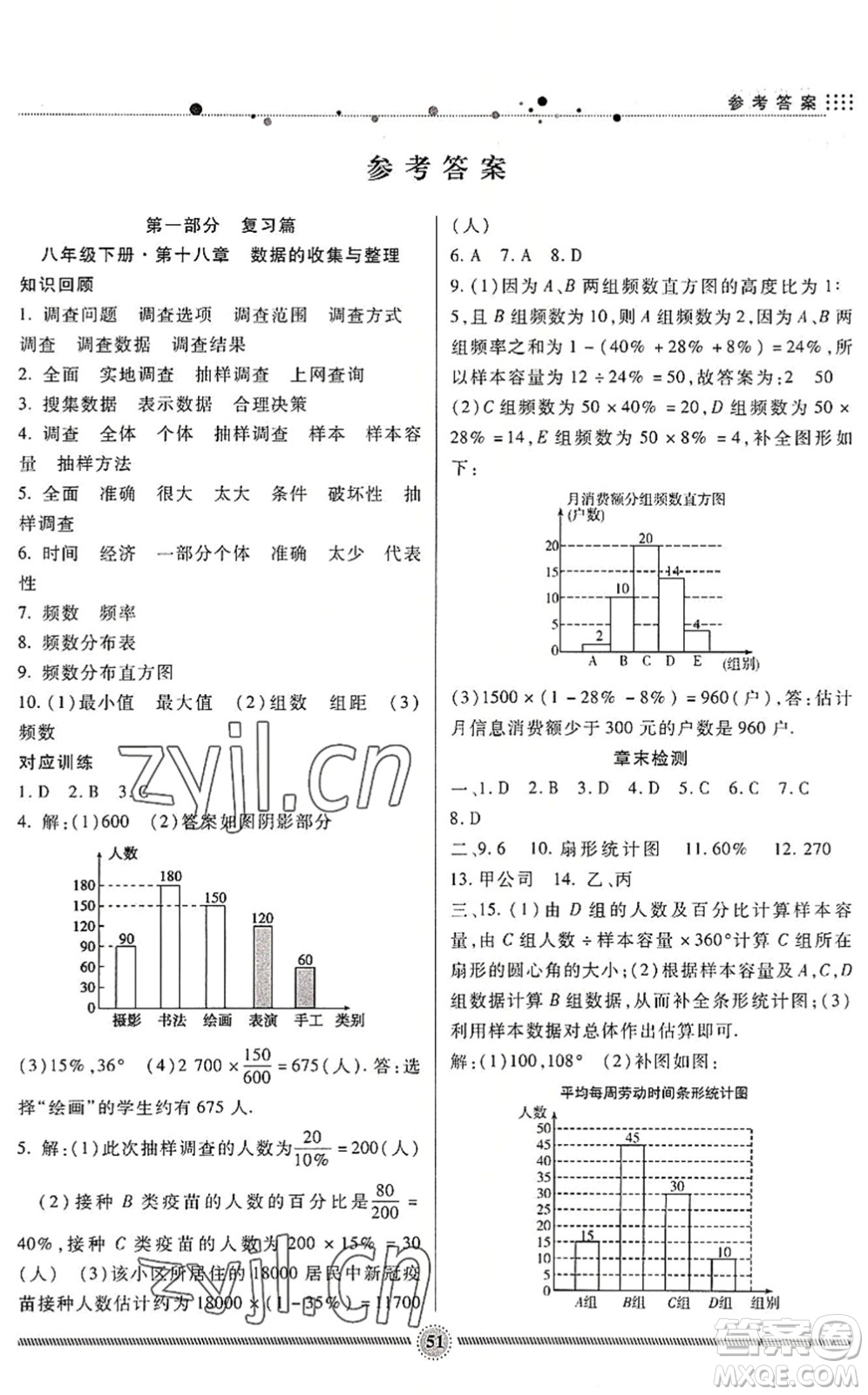 新疆文化出版社2022暑假生活期末+暑假+預習八年級數學JJ冀教版答案