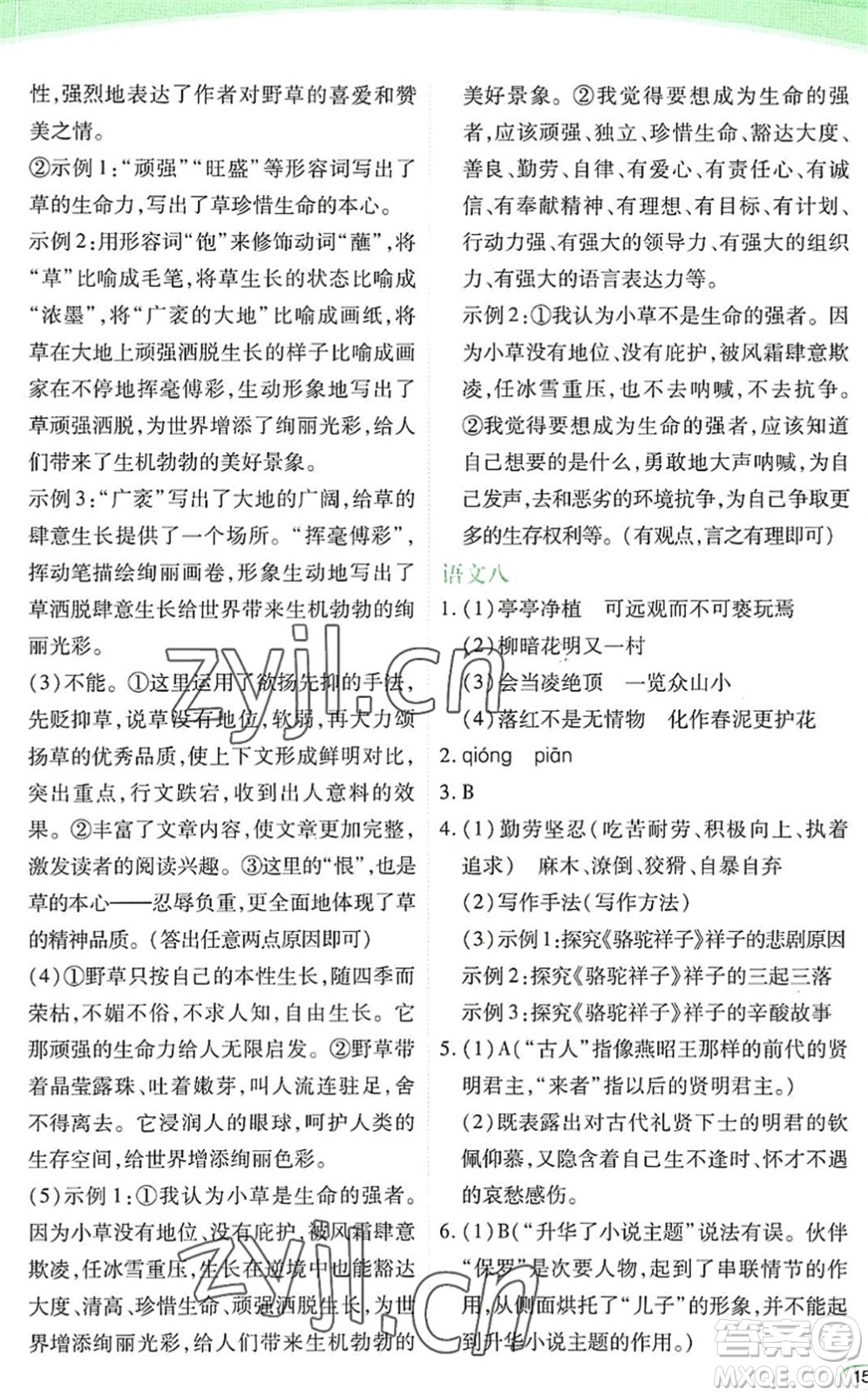 海峽文藝出版社2022核按鈕暑假作業(yè)七年級合訂本通用版答案