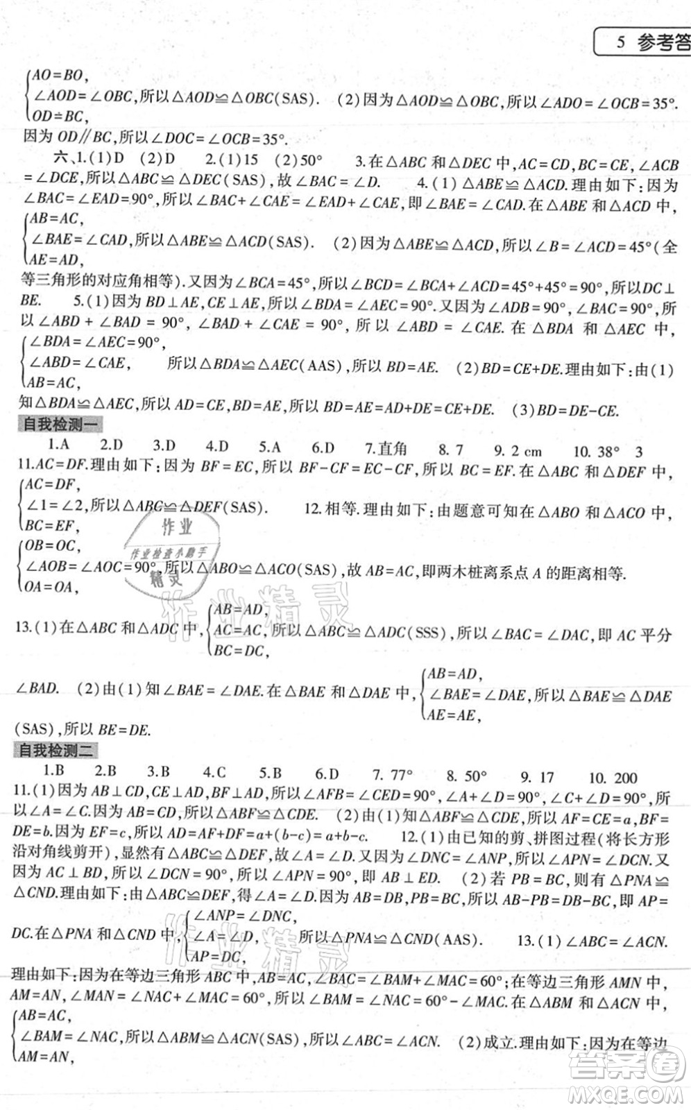 大象出版社2022數(shù)學(xué)暑假作業(yè)本七年級北師大版答案