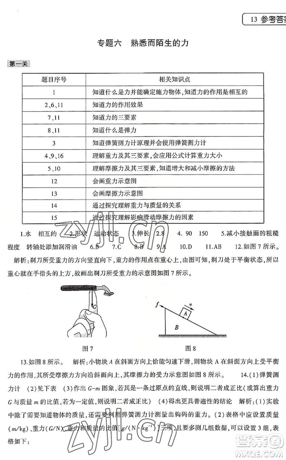 大象出版社2022物理暑假作業(yè)本八年級(jí)滬科版答案