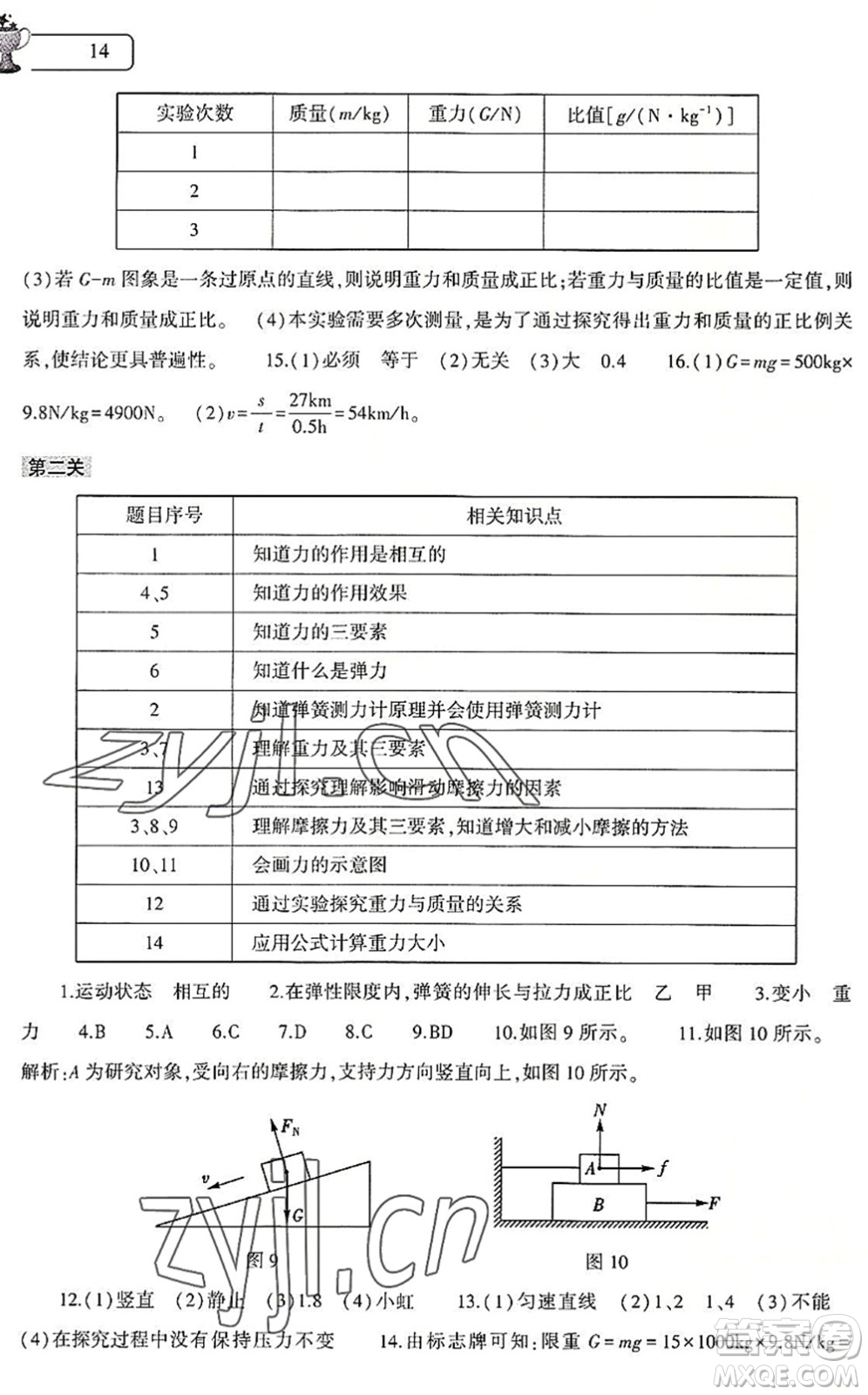 大象出版社2022物理暑假作業(yè)本八年級(jí)滬科版答案