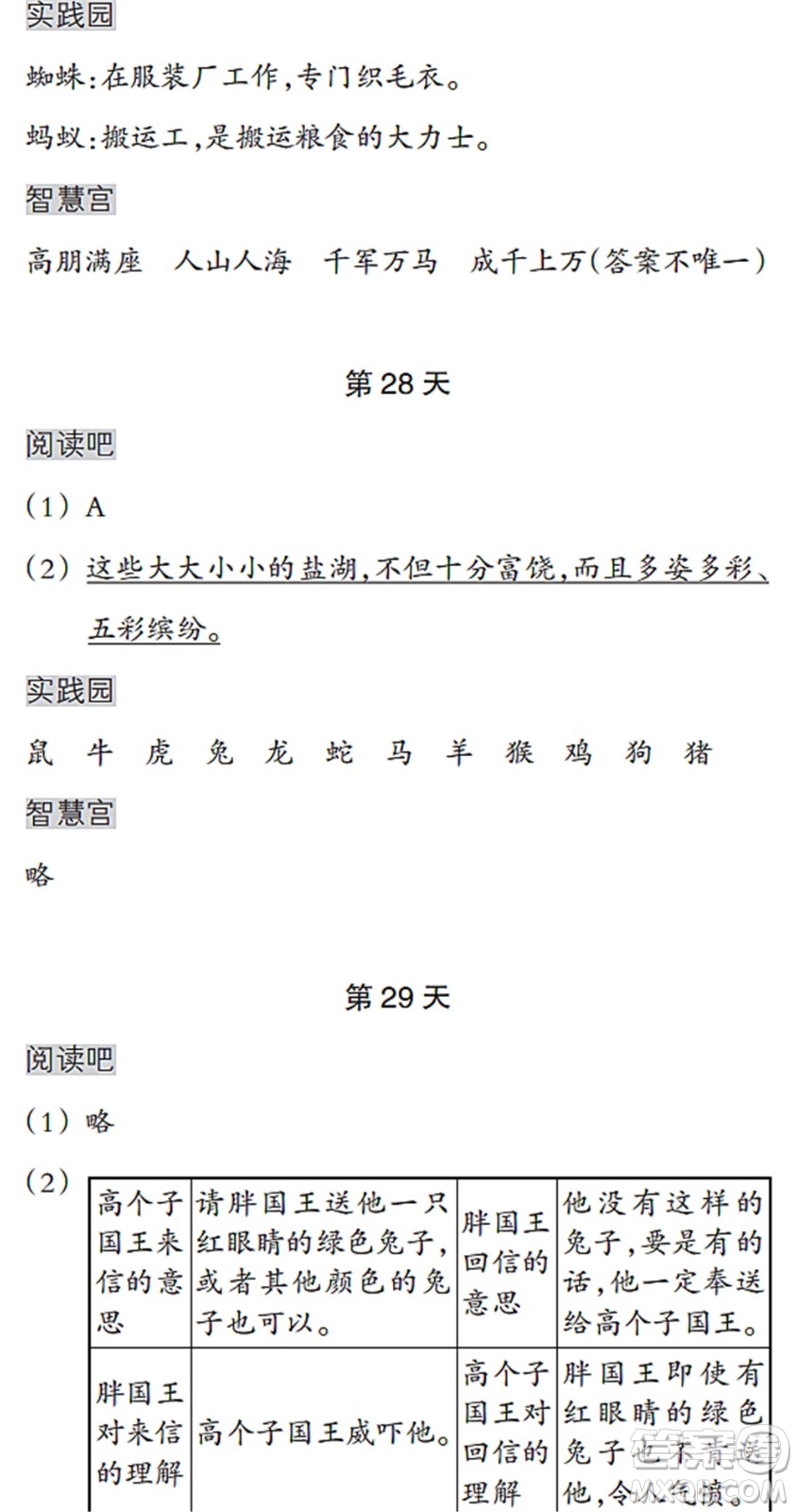 浙江教育出版社2022暑假作業(yè)本三年級(jí)語(yǔ)文英語(yǔ)人教版答案