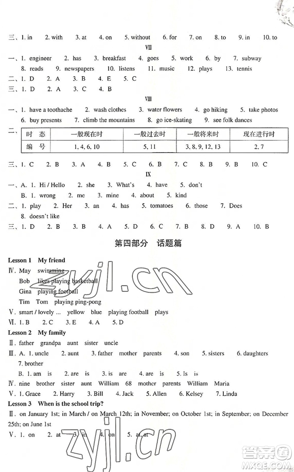 浙江教育出版社2022輕松上初中小學(xué)畢業(yè)班英語(yǔ)暑假作業(yè)升級(jí)版答案