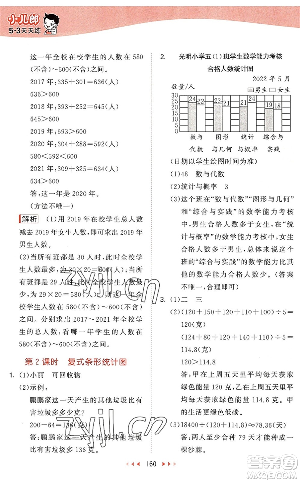 教育科學(xué)出版社2022秋季53天天練五年級數(shù)學(xué)上冊SJ蘇教版答案