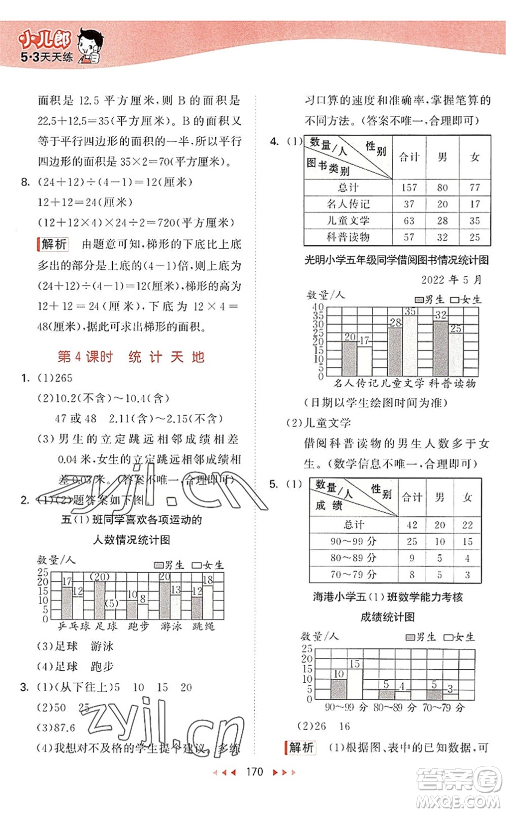 教育科學(xué)出版社2022秋季53天天練五年級數(shù)學(xué)上冊SJ蘇教版答案