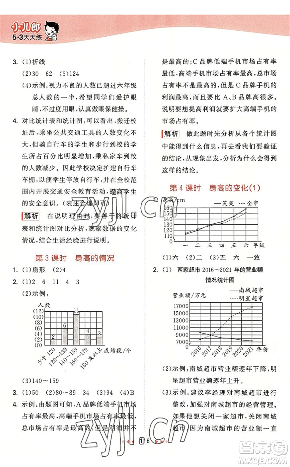 教育科學出版社2022秋季53天天練六年級數(shù)學上冊BSD北師大版答案