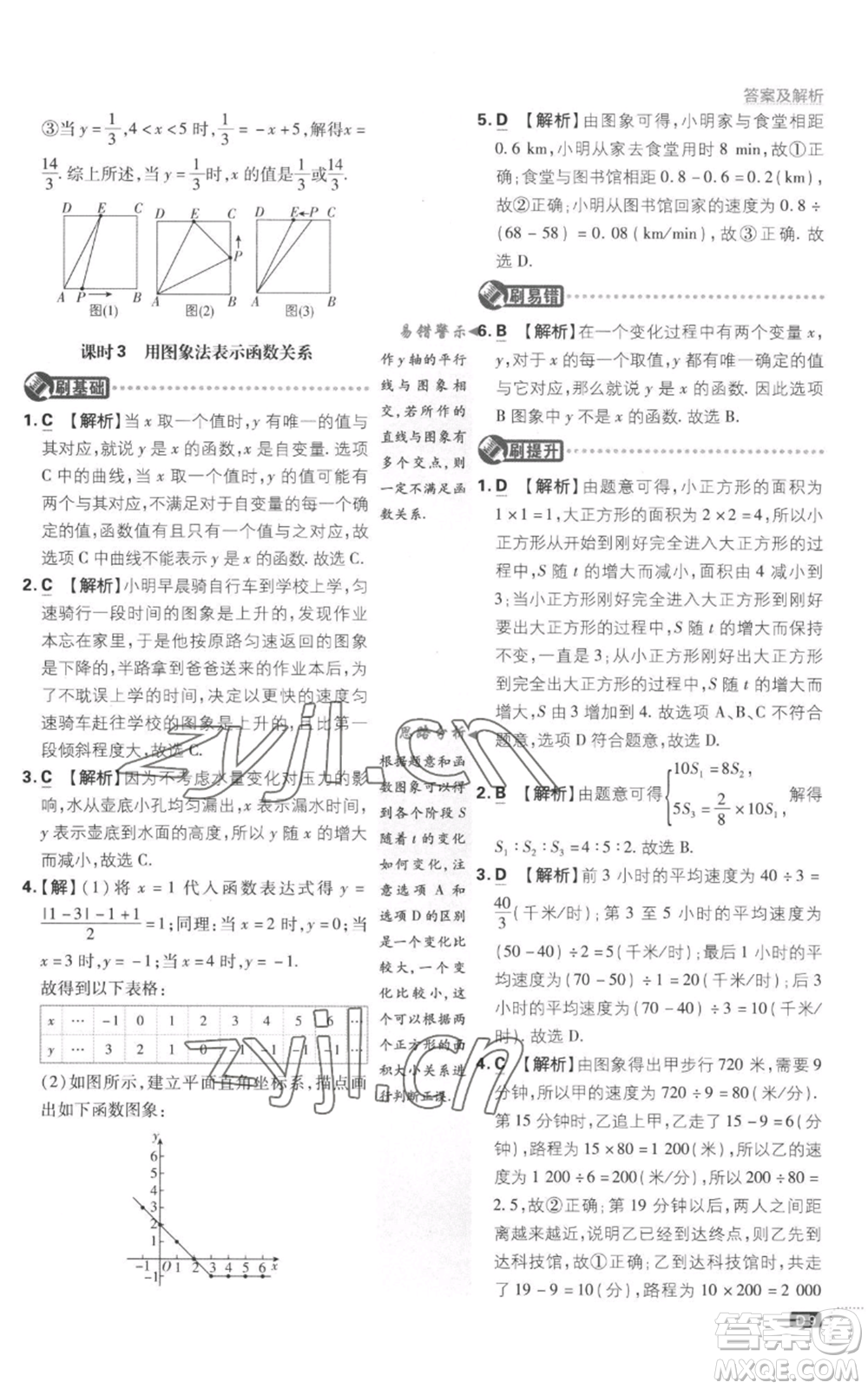 開明出版社2023初中必刷題八年級(jí)上冊(cè)數(shù)學(xué)滬科版參考答案