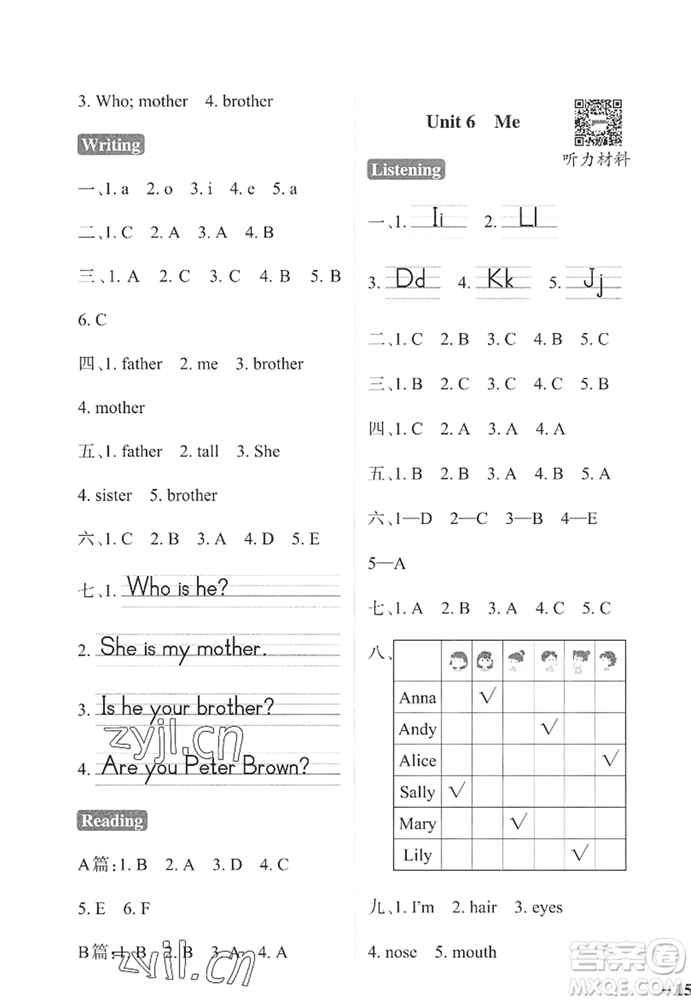 陜西師范大學(xué)出版總社2022PASS小學(xué)學(xué)霸作業(yè)本三年級(jí)英語(yǔ)上冊(cè)HJNJ滬教牛津版答案