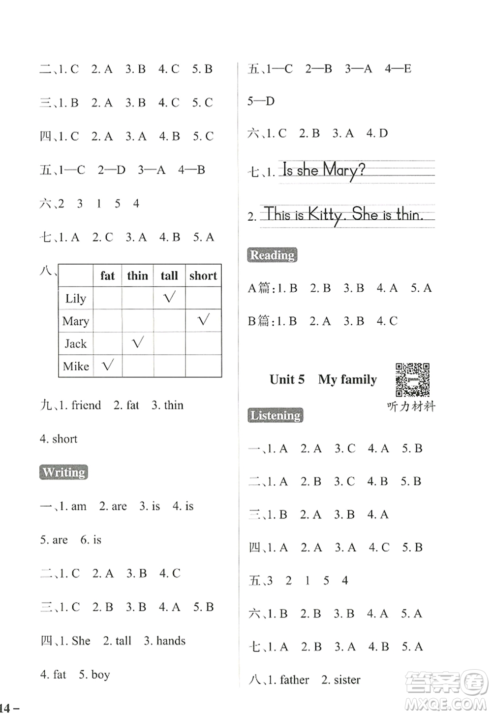 陜西師范大學(xué)出版總社2022PASS小學(xué)學(xué)霸作業(yè)本三年級(jí)英語(yǔ)上冊(cè)HJNJ滬教牛津版答案