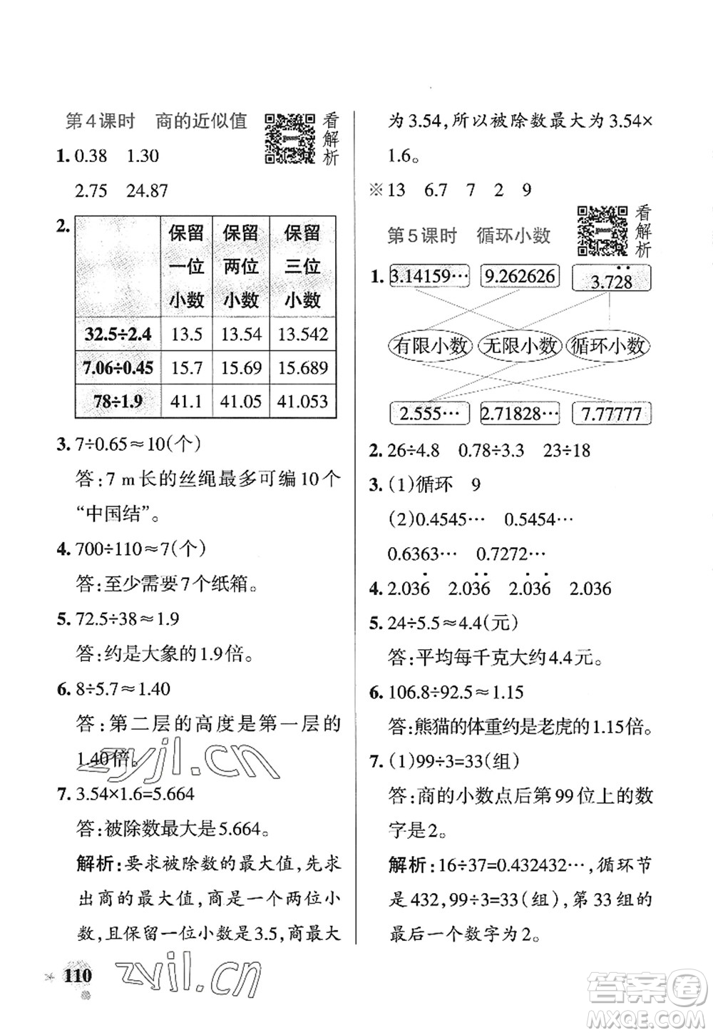 遼寧教育出版社2022PASS小學(xué)學(xué)霸作業(yè)本四年級數(shù)學(xué)上冊QD青島版五四專版答案