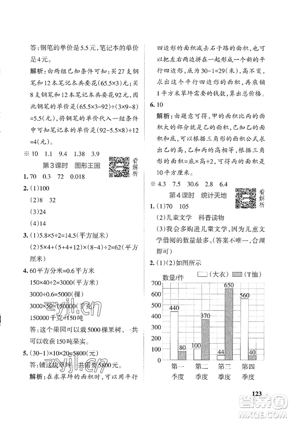 陜西師范大學(xué)出版總社2022PASS小學(xué)學(xué)霸作業(yè)本五年級數(shù)學(xué)上冊SJ蘇教版答案