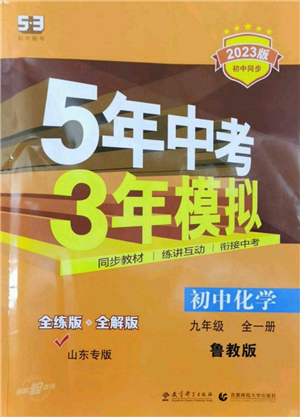 教育科學出版社2023年5年中考3年模擬九年級化學魯教版山東專版參考答案