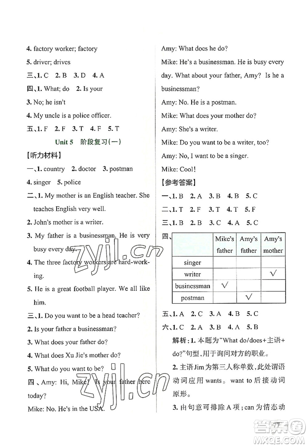 遼寧教育出版社2022PASS小學(xué)學(xué)霸作業(yè)本六年級英語上冊RJ人教版答案