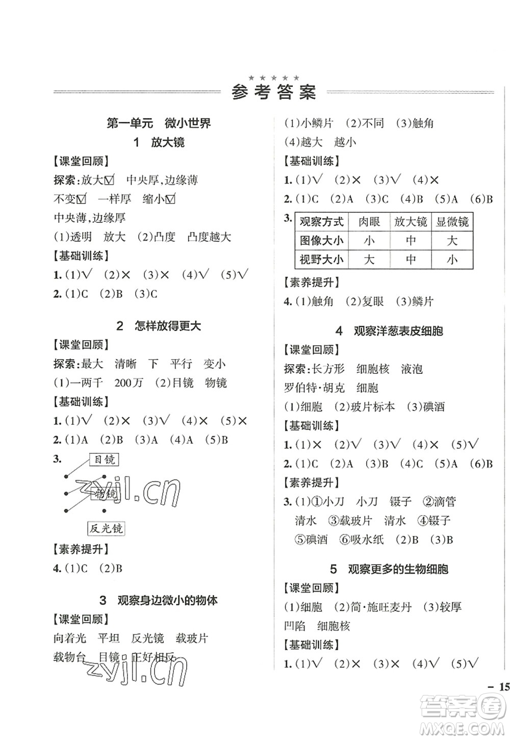 陜西師范大學(xué)出版總社2022PASS小學(xué)學(xué)霸作業(yè)本六年級(jí)科學(xué)上冊(cè)JK教科版答案