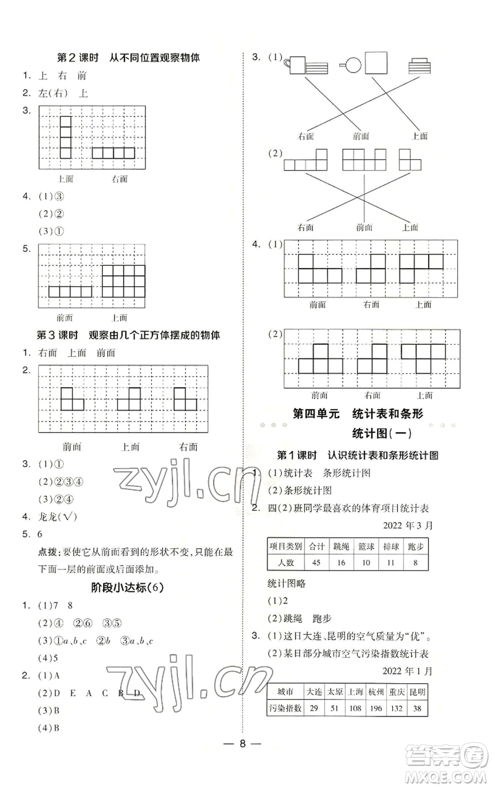 吉林教育出版社2022秋季綜合應(yīng)用創(chuàng)新題典中點(diǎn)四年級(jí)上冊(cè)數(shù)學(xué)蘇教版參考答案