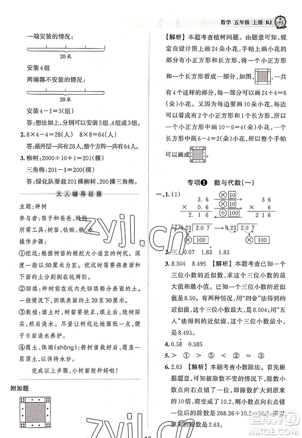 江西人民出版社2022王朝霞考點(diǎn)梳理時(shí)習(xí)卷五年級(jí)數(shù)學(xué)上冊RJ人教版答案