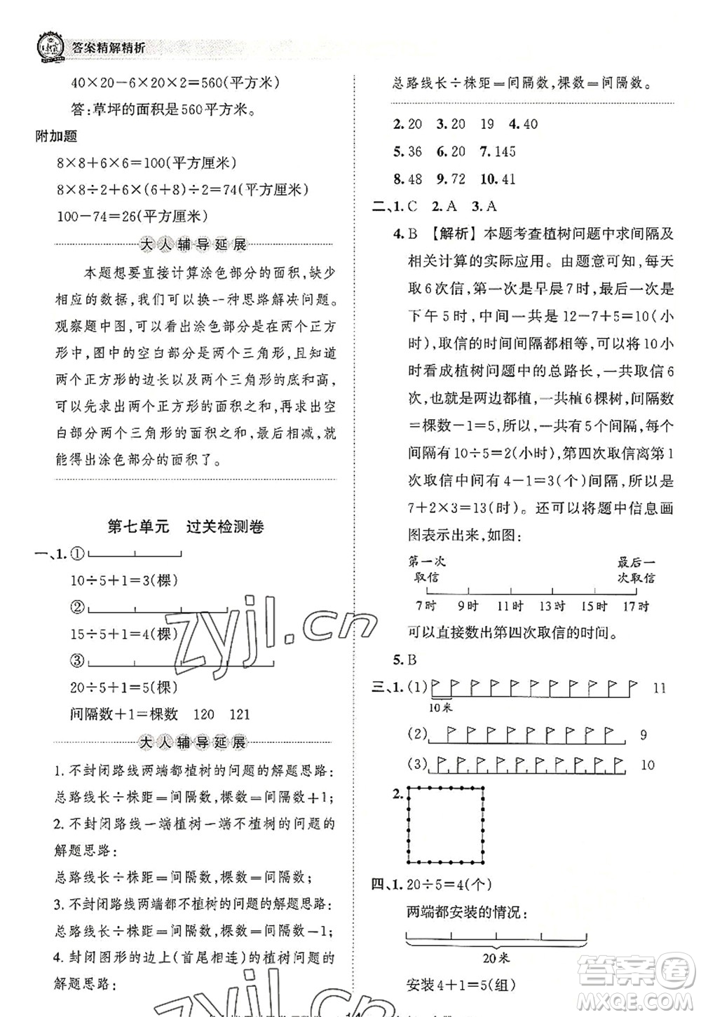 江西人民出版社2022王朝霞考點(diǎn)梳理時(shí)習(xí)卷五年級(jí)數(shù)學(xué)上冊RJ人教版答案