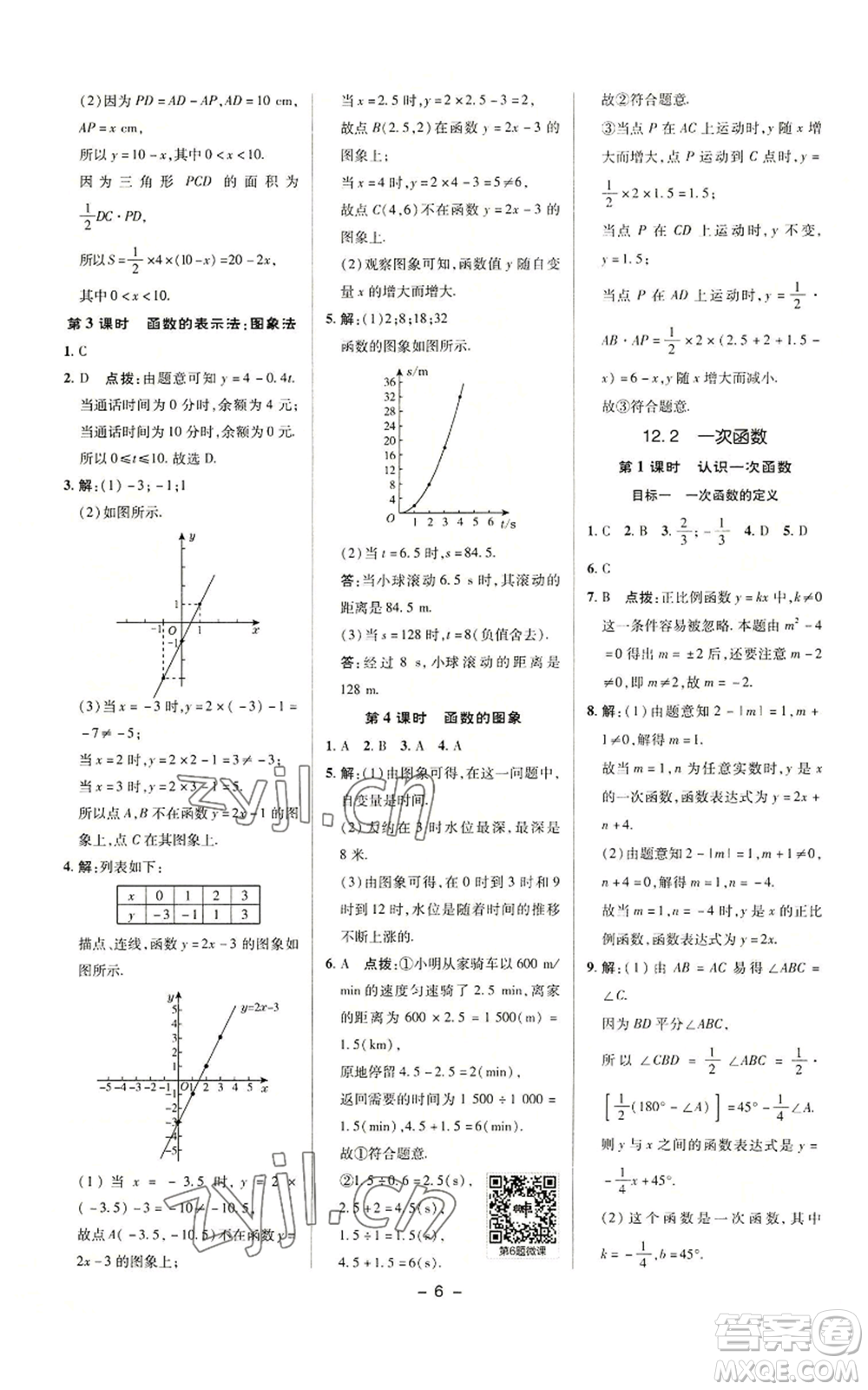 陜西人民教育出版社2022秋季綜合應(yīng)用創(chuàng)新題典中點提分練習(xí)冊八年級上冊數(shù)學(xué)滬科版參考答案