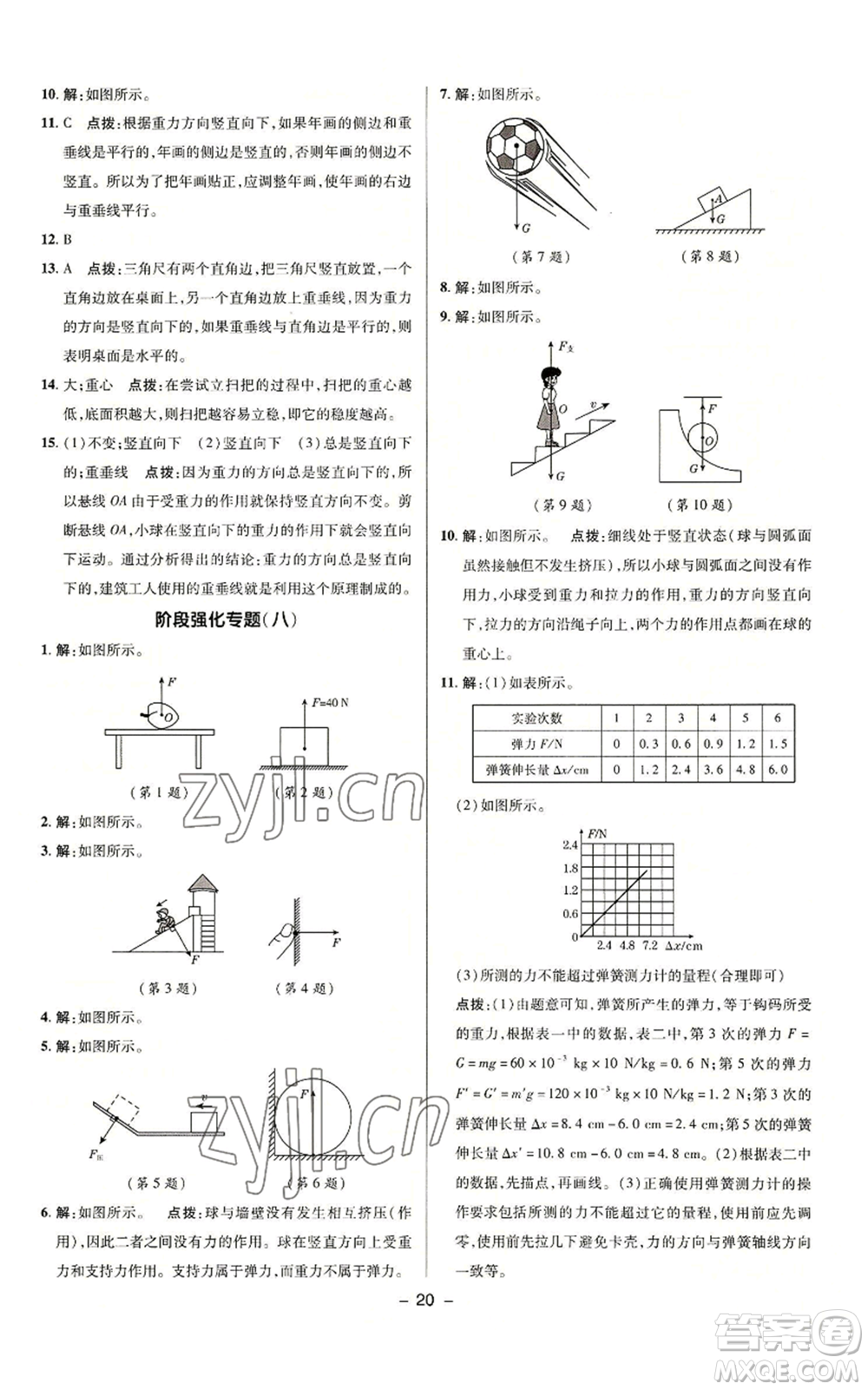 陜西人民教育出版社2022秋季綜合應(yīng)用創(chuàng)新題典中點(diǎn)提分練習(xí)冊(cè)八年級(jí)上冊(cè)物理滬科版參考答案