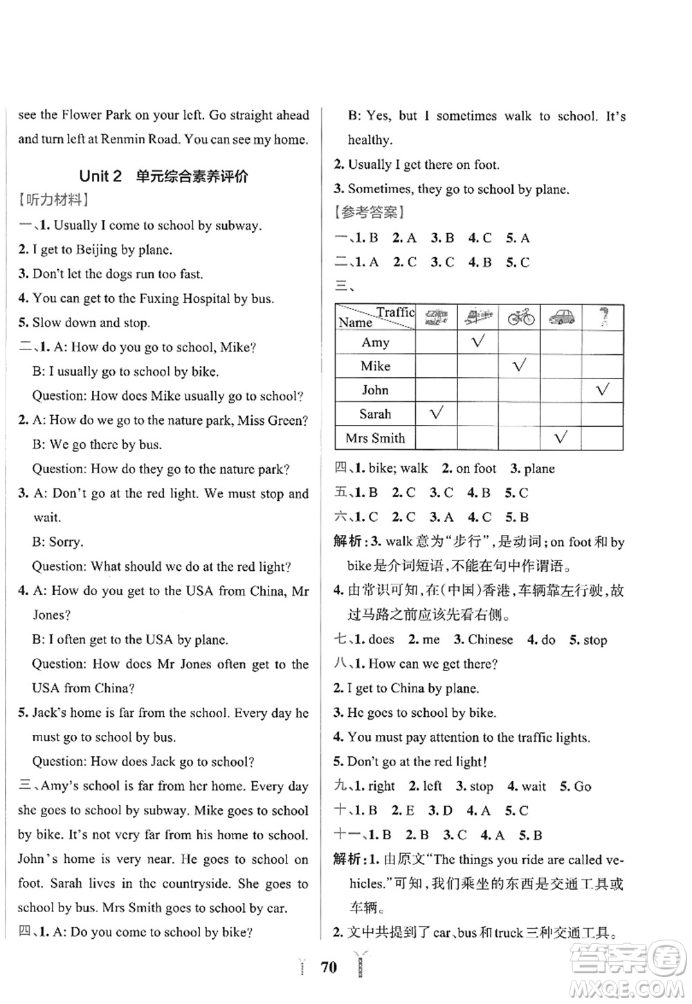 陜西師范大學(xué)出版總社2022PASS小學(xué)學(xué)霸沖A卷六年級(jí)英語(yǔ)上冊(cè)RJ人教版答案