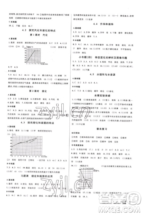 開(kāi)明出版社2022名校課堂物理八年級(jí)上冊(cè)YH粵滬版答案