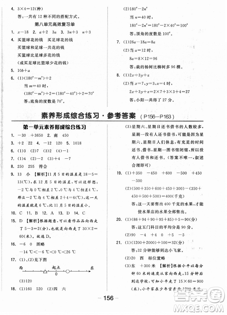 開明出版社2022全品學(xué)練考數(shù)學(xué)五年級上冊蘇教版答案