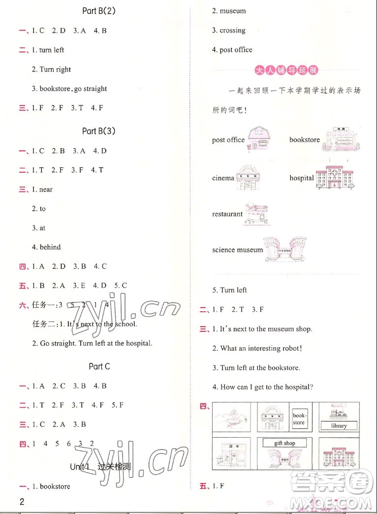 江西人民出版社2022王朝霞創(chuàng)維新課堂英語(yǔ)六年級(jí)上冊(cè)人教版答案