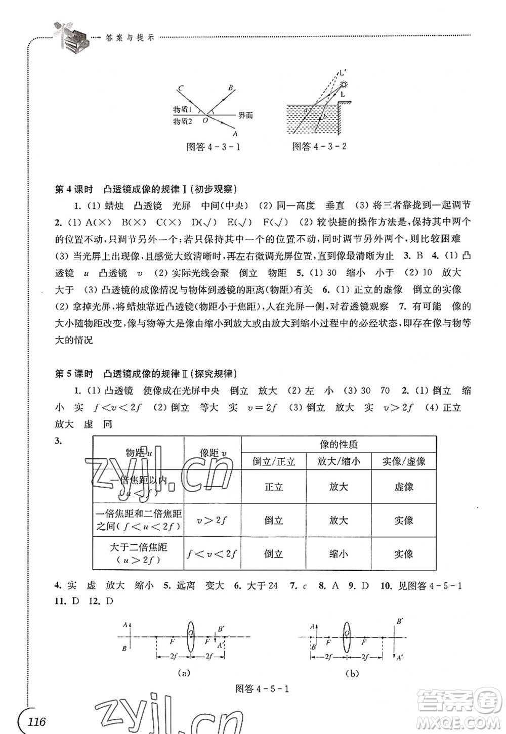 江蘇鳳凰科學(xué)技術(shù)出版社2022同步練習(xí)物理八年級(jí)上冊(cè)蘇科版答案