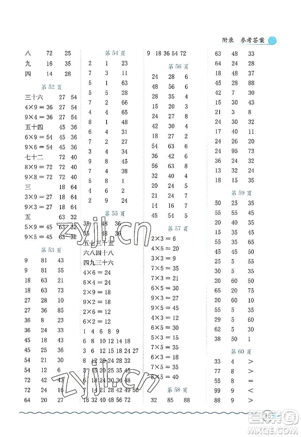 龍門書局2022黃岡小狀元口算速算練習(xí)冊(cè)二年級(jí)數(shù)學(xué)上冊(cè)R人教版答案