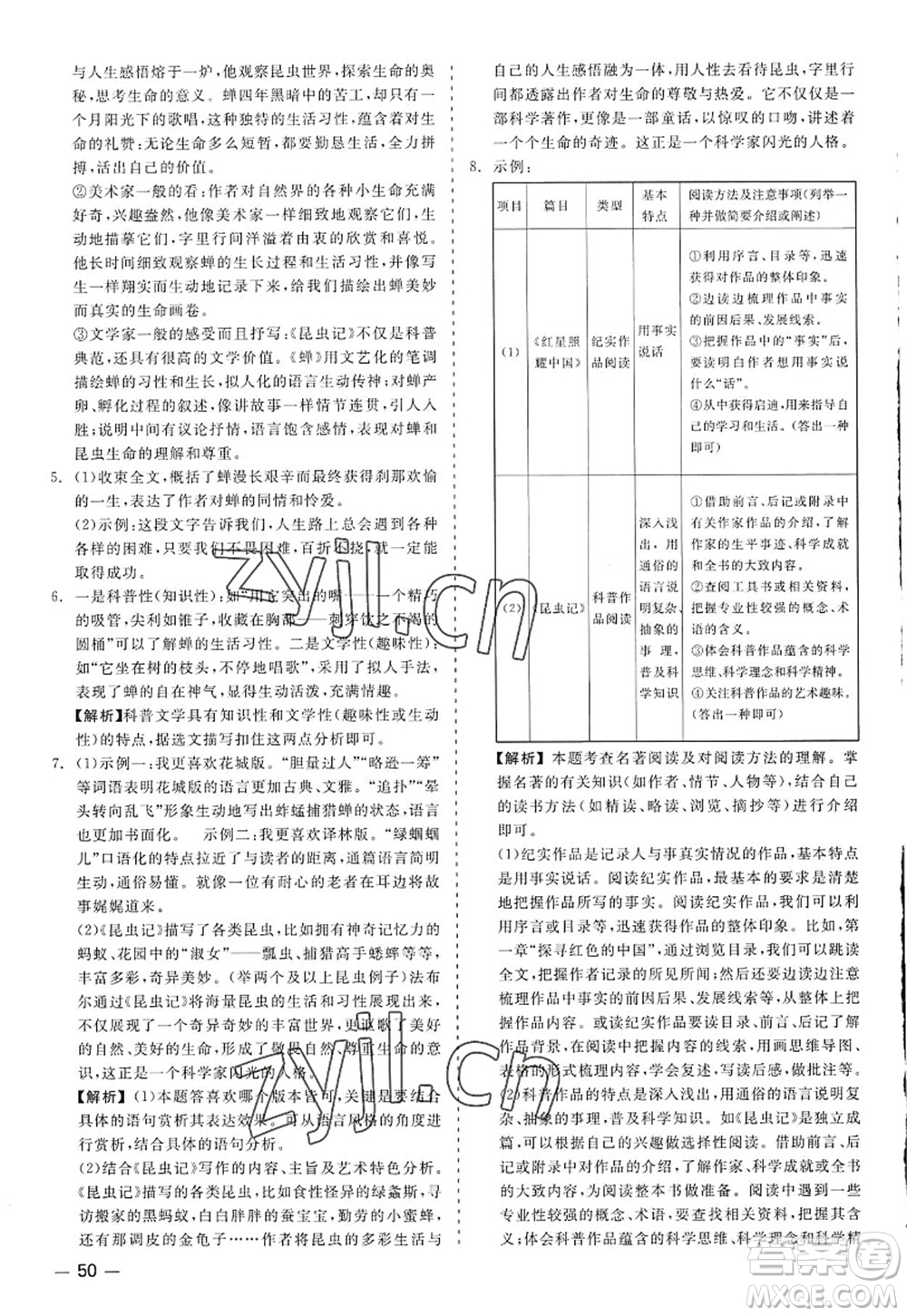 浙江工商大學(xué)出版社2022精彩練習(xí)就練這一本八年級(jí)語(yǔ)文上冊(cè)人教版答案