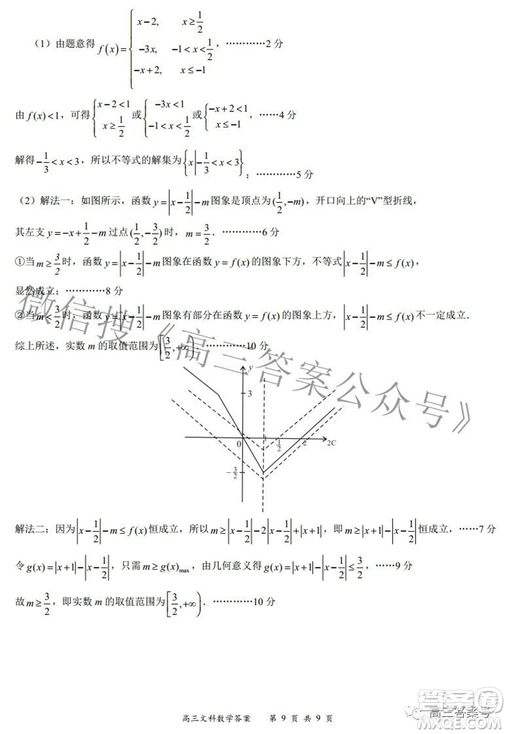 2022-2023學(xué)年度名校面對面高三大聯(lián)考文數(shù)試題及答案