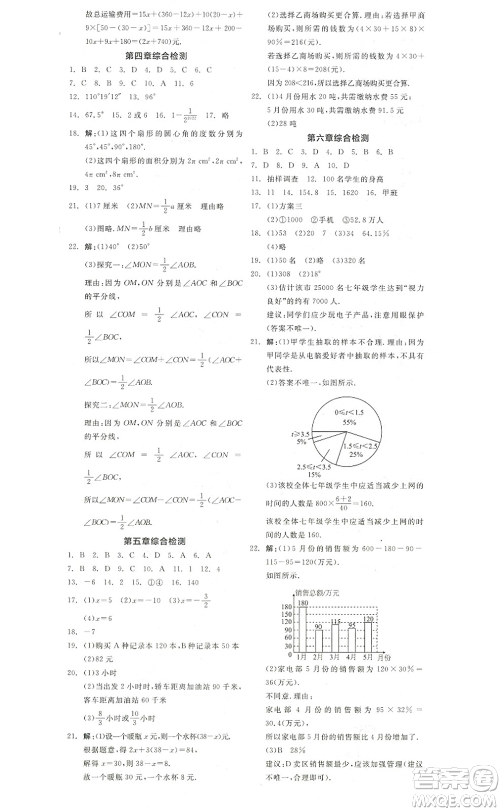 陽光出版社2022全品學(xué)練考七年級(jí)數(shù)學(xué)上冊(cè)BS北師版答案