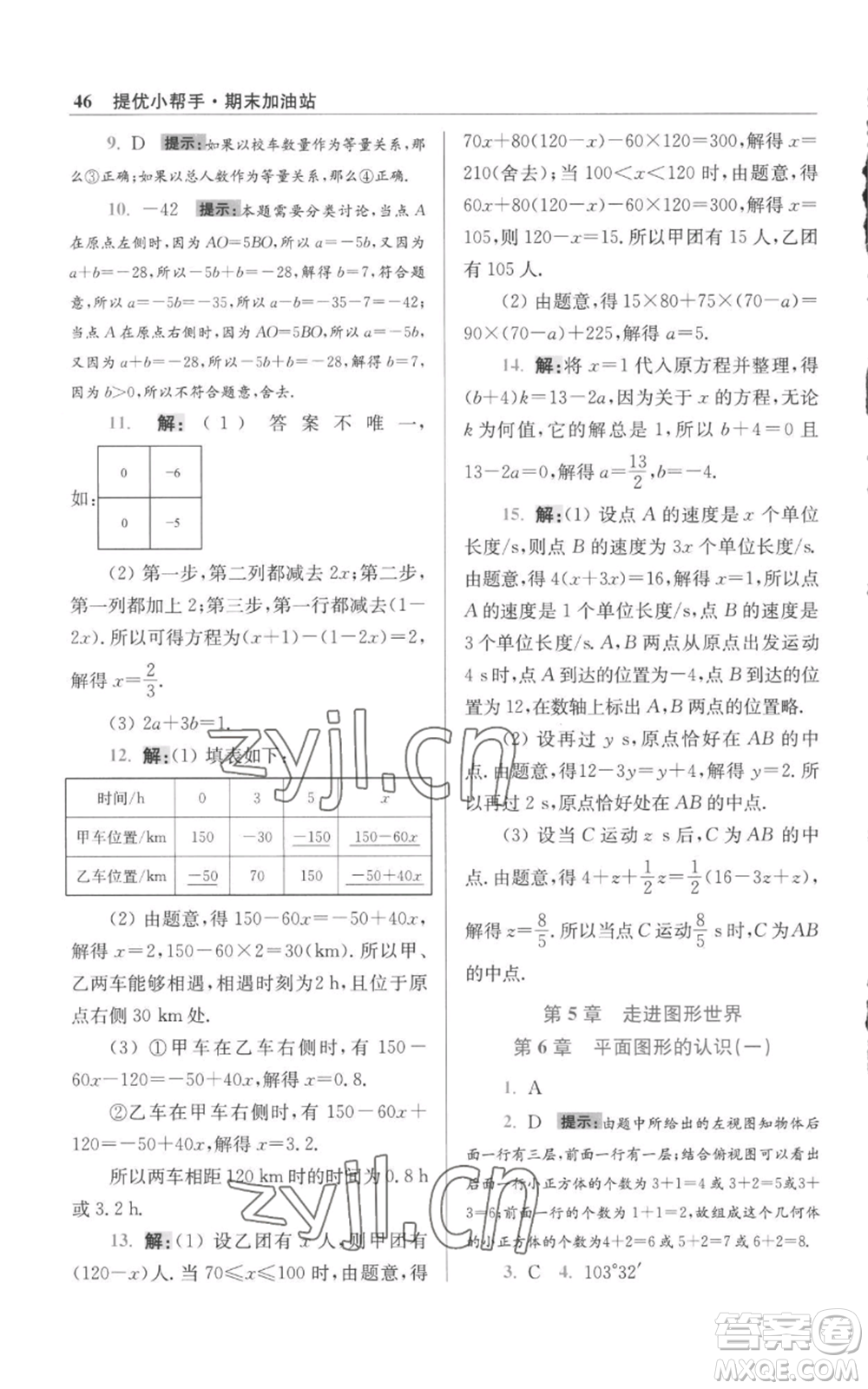 江蘇鳳凰科學技術出版社2022小題狂做七年級上冊數(shù)學蘇科版提優(yōu)版參考答案