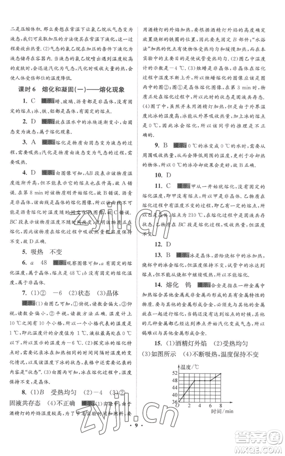 江蘇鳳凰科學(xué)技術(shù)出版社2022小題狂做八年級上冊物理蘇科版提優(yōu)版參考答案