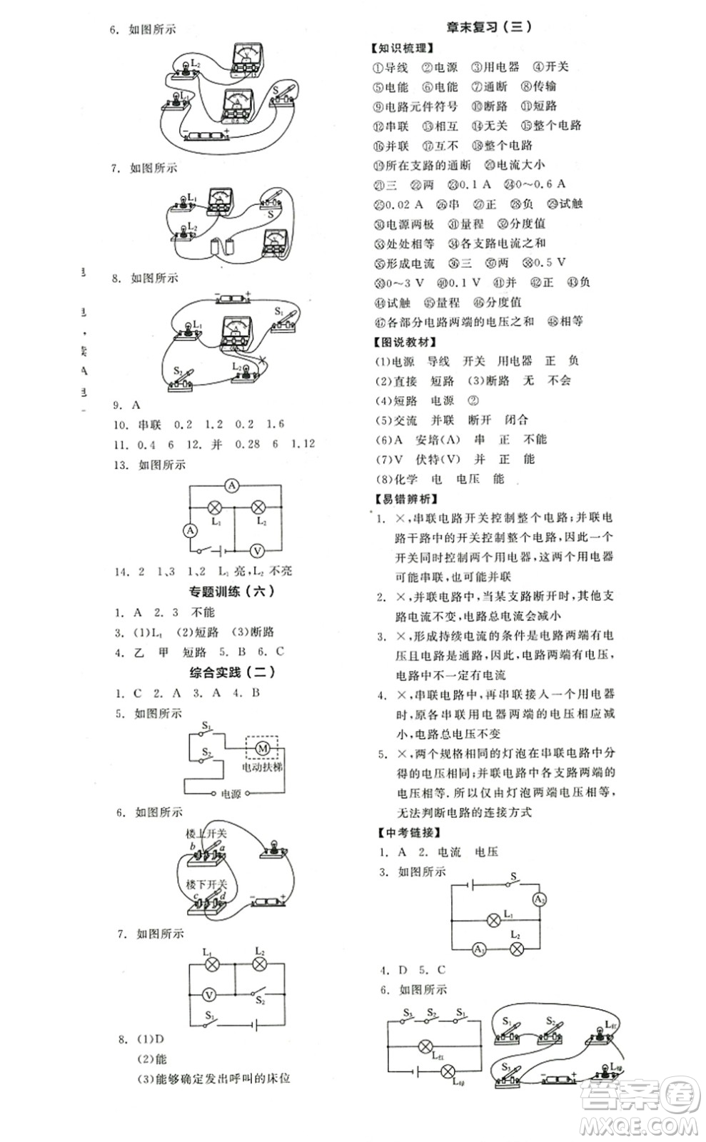 陽(yáng)光出版社2022全品學(xué)練考九年級(jí)物理上冊(cè)SK蘇科版答案