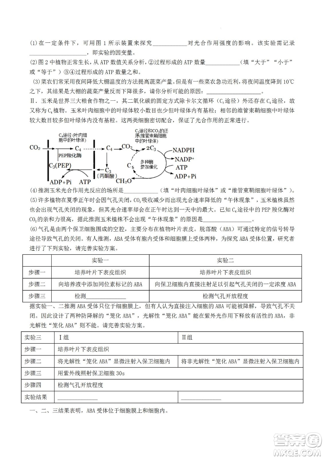 河南省信陽高級中學2022-2023學年高三上學期開學考試理科綜合試題及答案