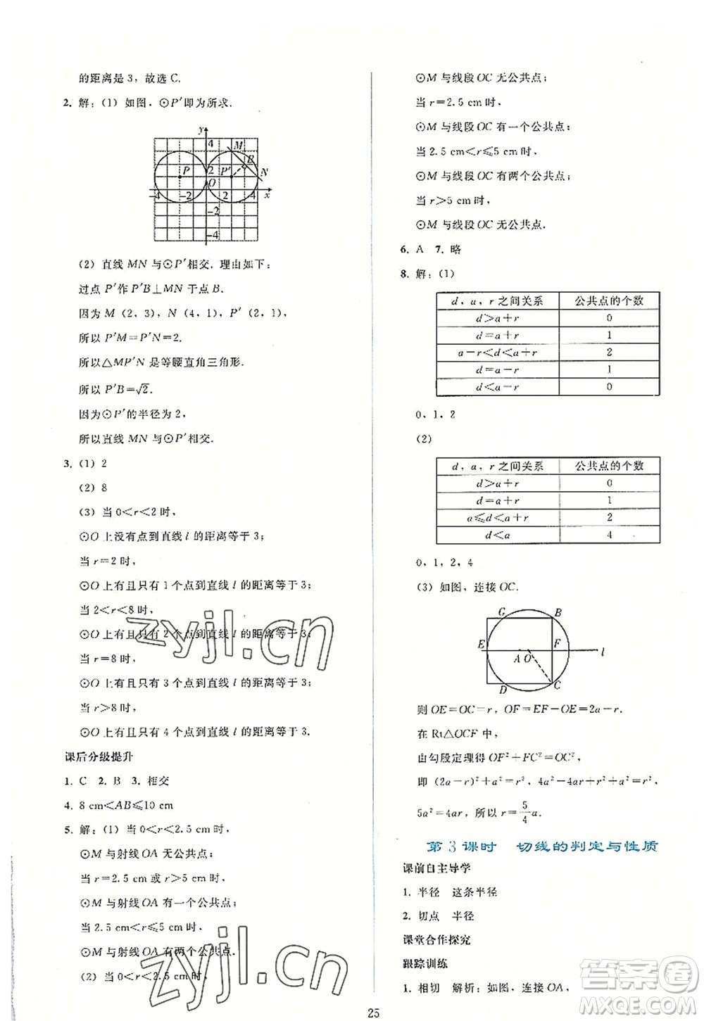 人民教育出版社2022同步輕松練習(xí)九年級數(shù)學(xué)上冊人教版答案