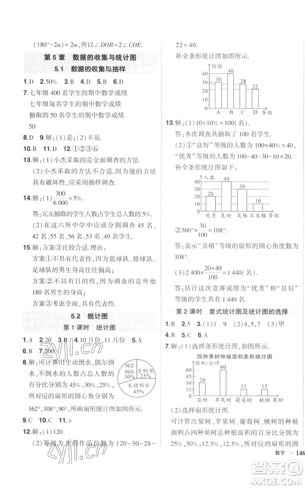 吉林教育出版社2022秋季狀元成才路創(chuàng)優(yōu)作業(yè)七年級上冊數(shù)學湘教版參考答案