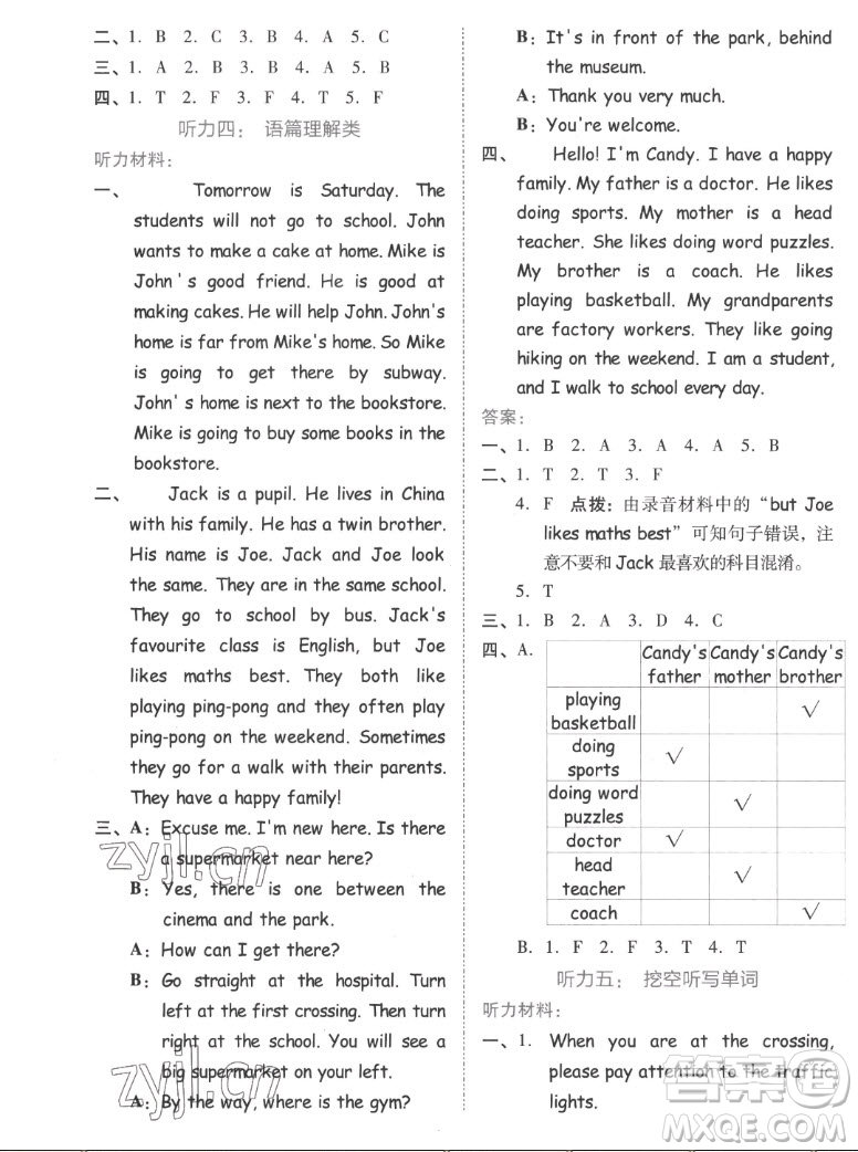 吉林教育出版社2022秋好卷六年級英語上冊人教版答案