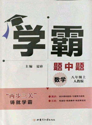 甘肅少年兒童出版社2022秋季學霸題中題八年級上冊數(shù)學人教版參考答案