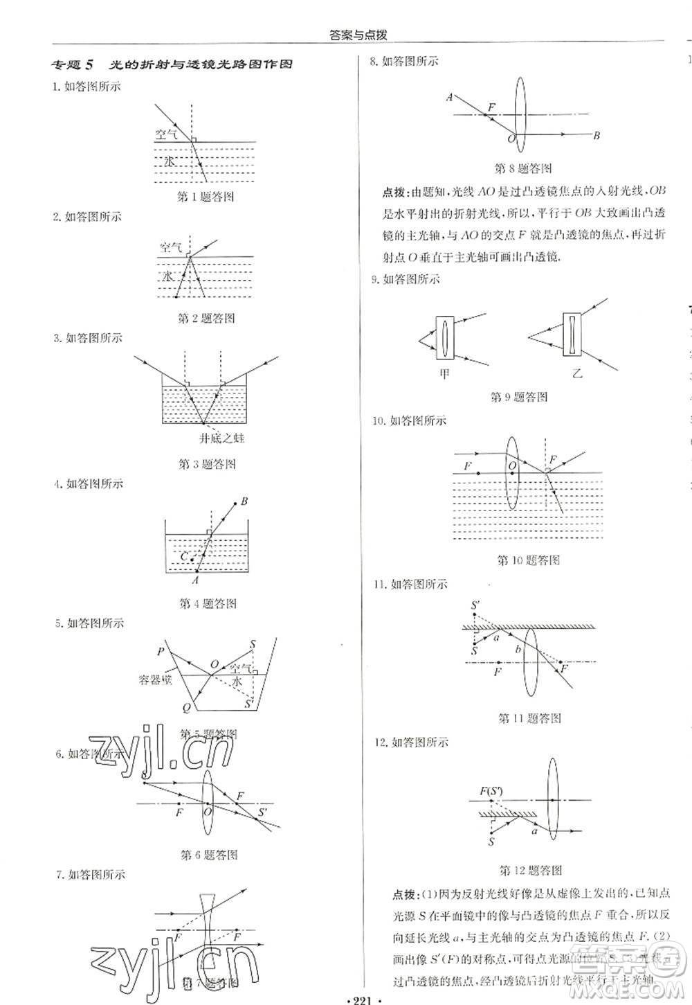 龍門書(shū)局2022啟東中學(xué)作業(yè)本八年級(jí)物理上冊(cè)JS江蘇版宿遷專版答案