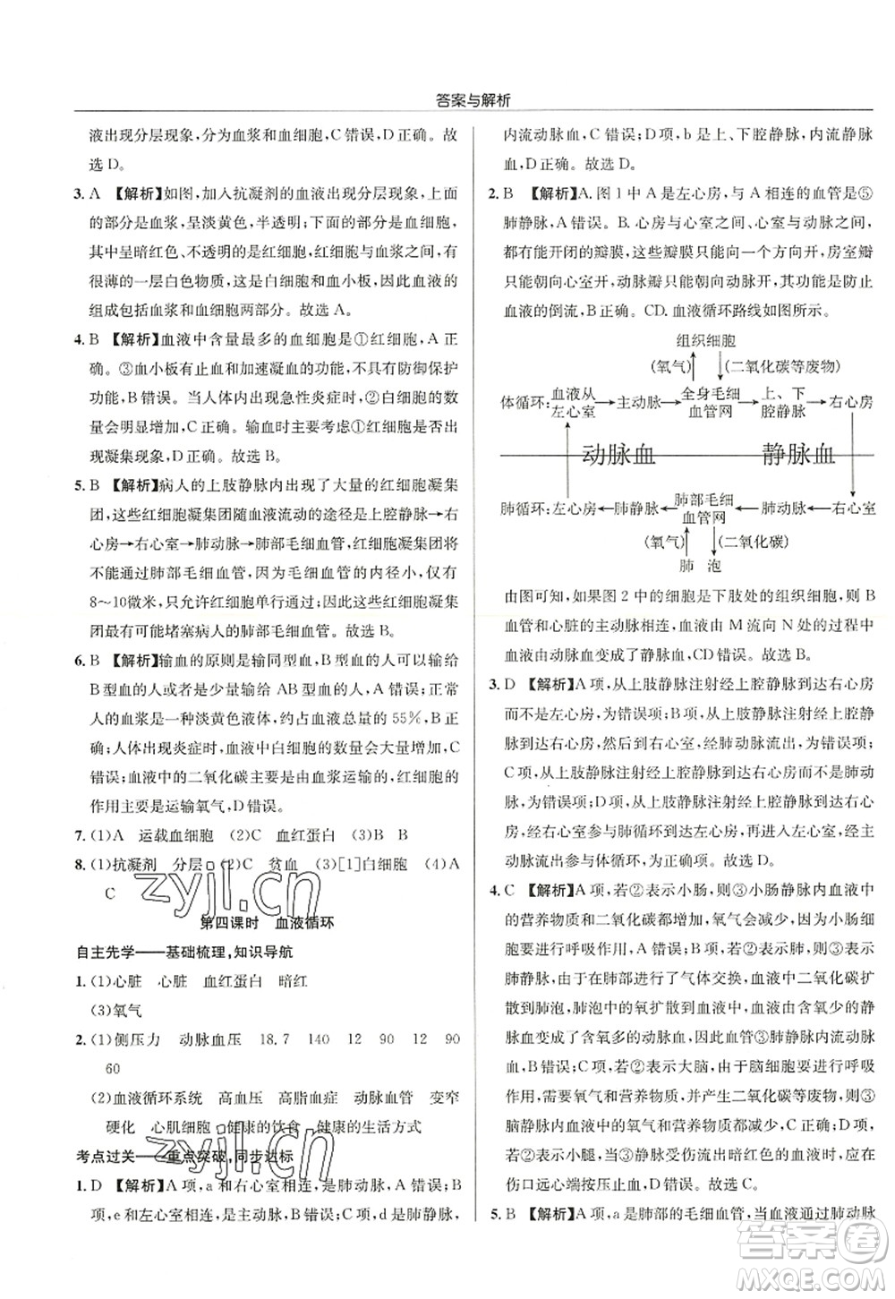 龍門(mén)書(shū)局2022啟東中學(xué)作業(yè)本八年級(jí)生物全一冊(cè)SK蘇科版答案