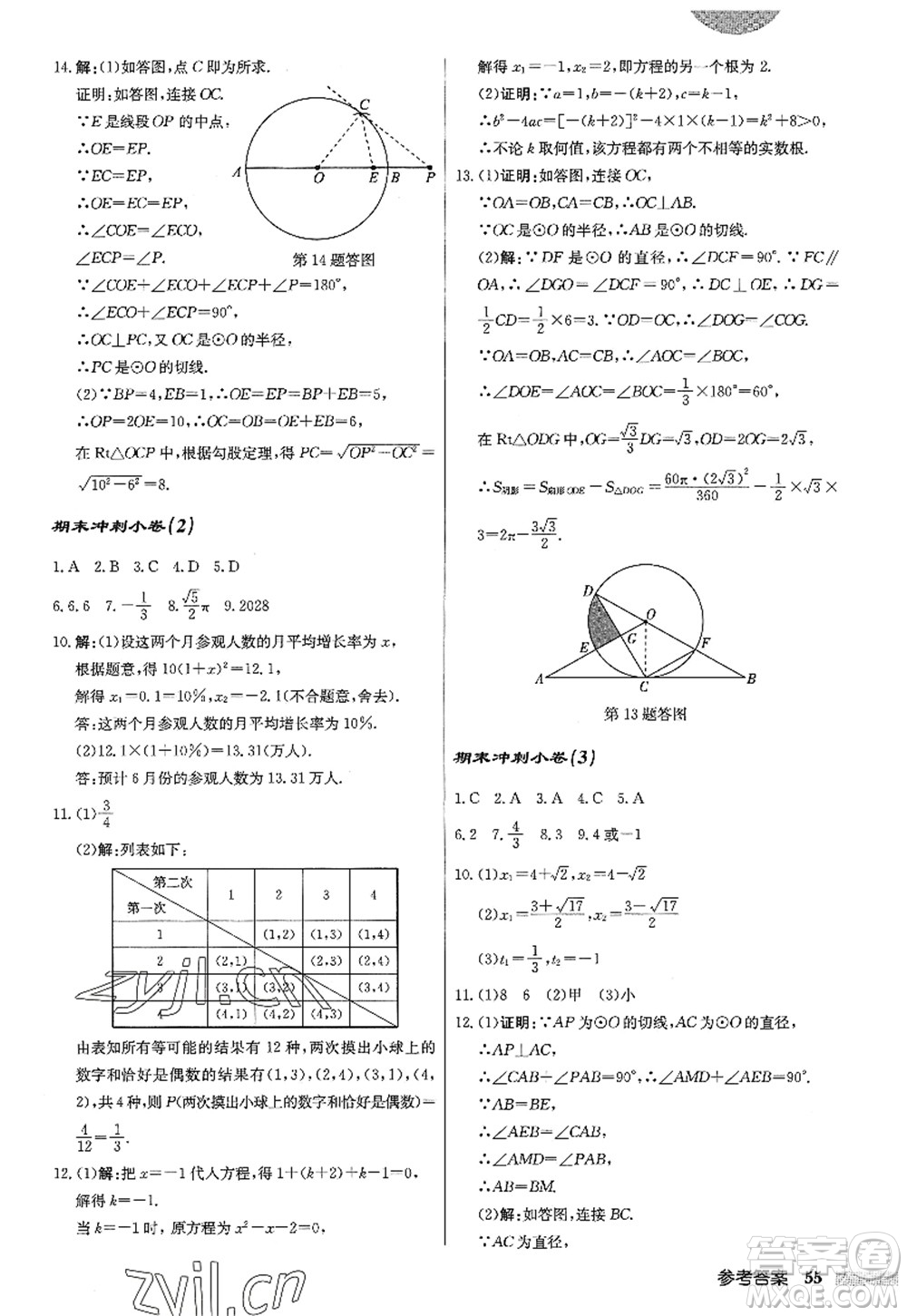 龍門書局2022啟東中學(xué)作業(yè)本九年級(jí)數(shù)學(xué)上冊(cè)JS江蘇版答案