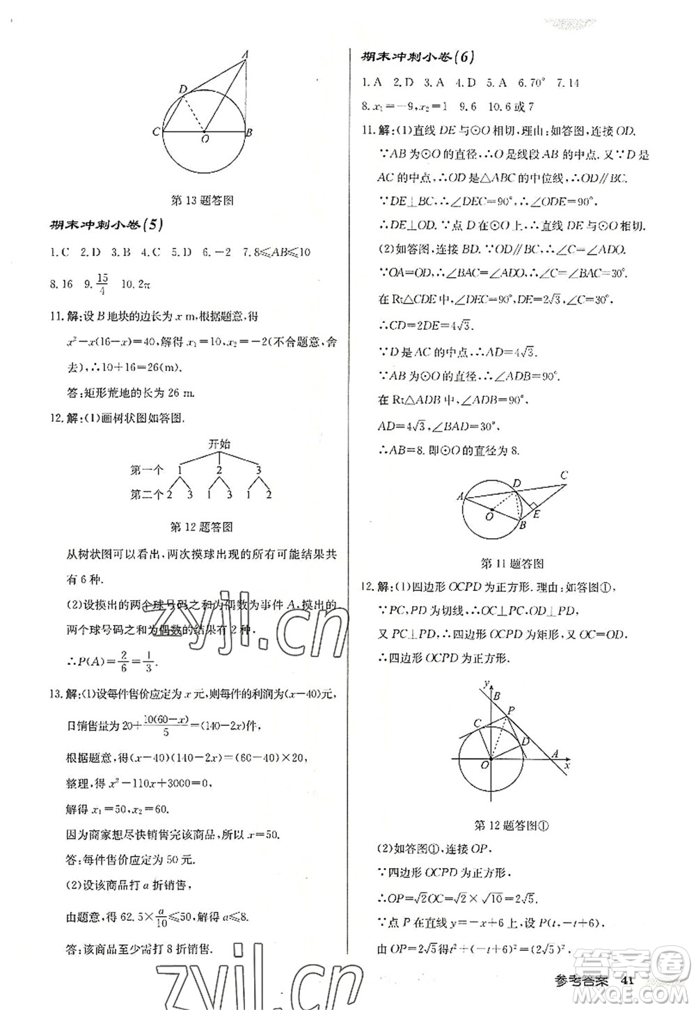 龍門書(shū)局2022啟東中學(xué)作業(yè)本九年級(jí)數(shù)學(xué)上冊(cè)JS江蘇版連淮專版答案