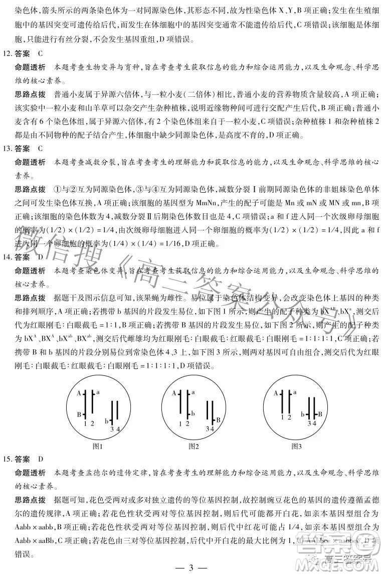 天一大聯(lián)考2022-2023學(xué)年上安徽卓越縣中聯(lián)盟高三年級開學(xué)考生物學(xué)試題及答案