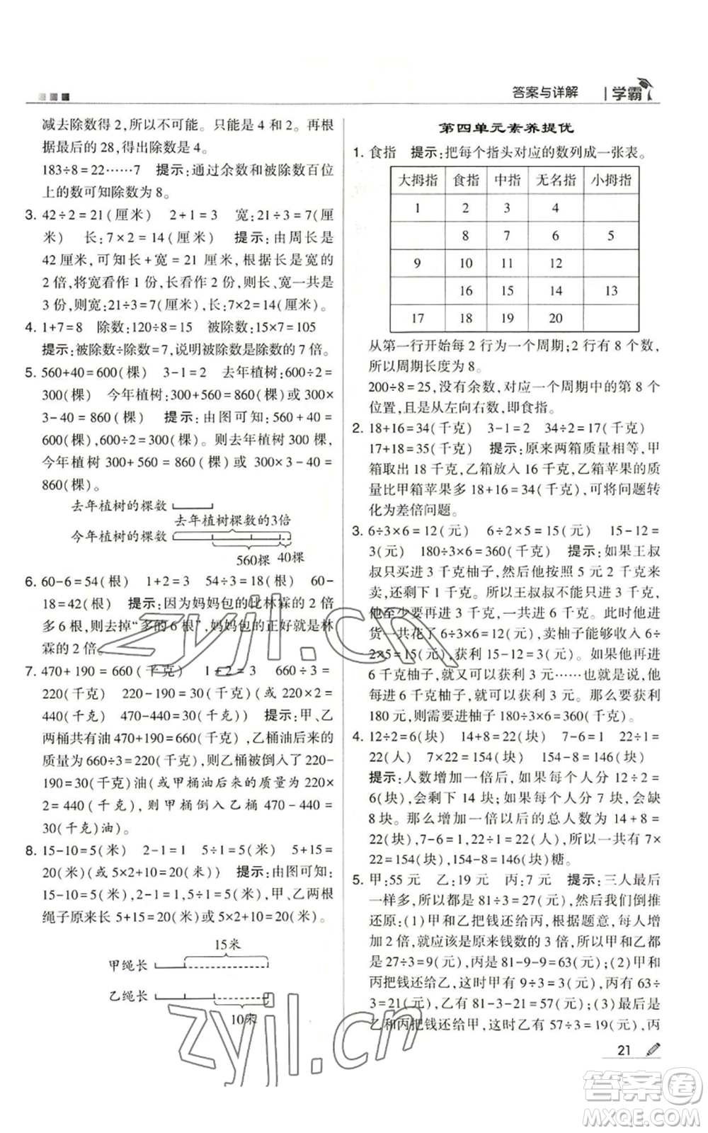 甘肅少年兒童出版社2022經(jīng)綸學(xué)典學(xué)霸三年級(jí)上冊(cè)數(shù)學(xué)蘇教版參考答案