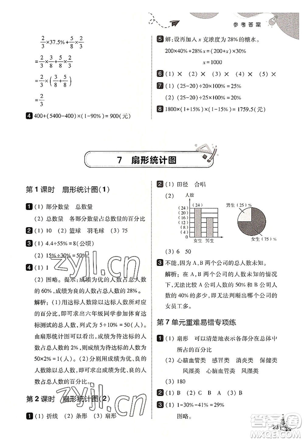 東北師范大學(xué)出版社2022北大綠卡六年級數(shù)學(xué)上冊人教版答案