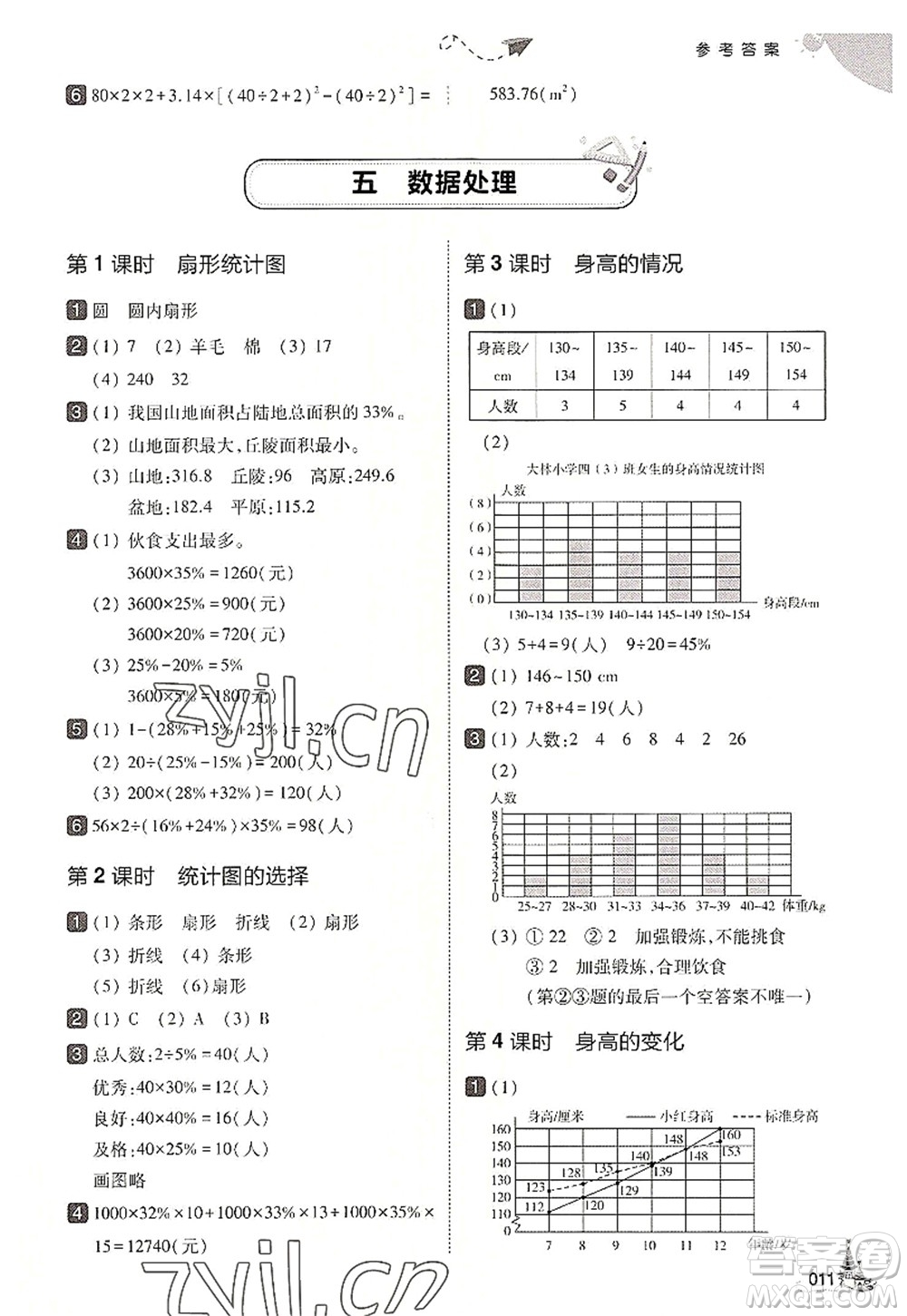 東北師范大學出版社2022北大綠卡六年級數(shù)學上冊北師大版答案